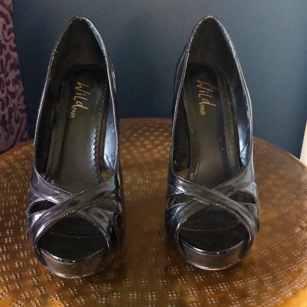 Patent leather pumps
